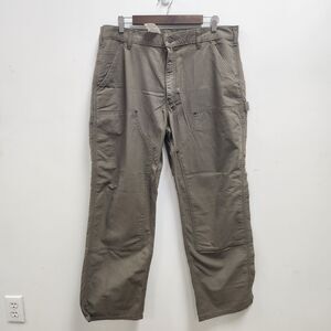 Utility Cargo Workwear Carhart Double Front Work Pants Size 36X30 Mushroom
